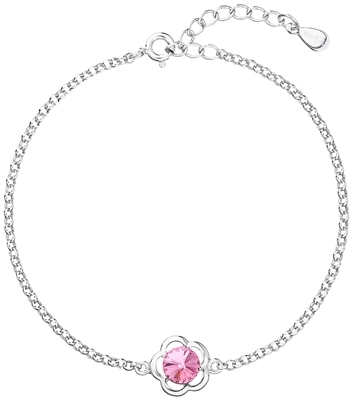 Evolution Group - Pavona - Stříbrný náramek s krystalem Swarovski 33117.3 Rose