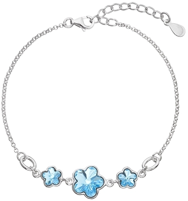 Evolution Group - Pavona - Stříbrný náramek s krystaly Swarovski Blue 33112.3