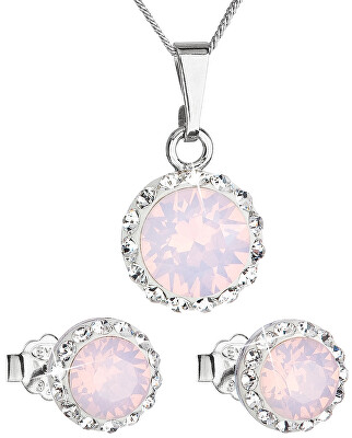 Evolution Group - Pavona - Csillogó ékszerszett 39152.7 39152.7 rose opal (fülbevaló, lánc, medál)