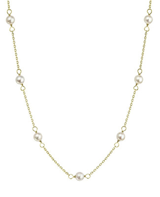 Evolution Group - Pavona - Zlatý dámský náhrdelník s pravými perlami 92P00028