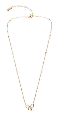 Emily Westwood - Dámský pozlacený náhrdelník Mašle EWN250261G