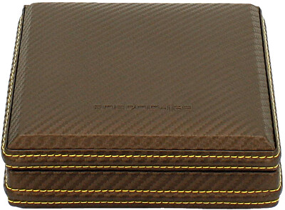 Friedrich Lederwaren - Hnědá kazeta na manžetové knoflíčky Carbon 32053-8