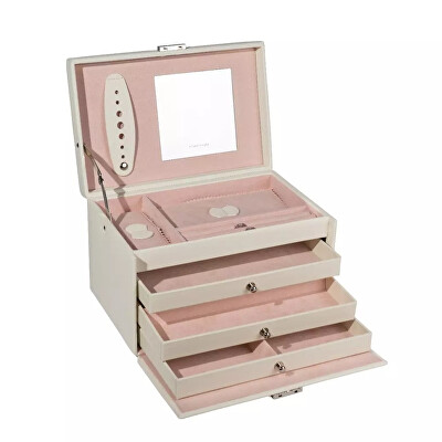 Friedrich Lederwaren - Luxusní krémová šperkovnice Classico Rosé 23238-13