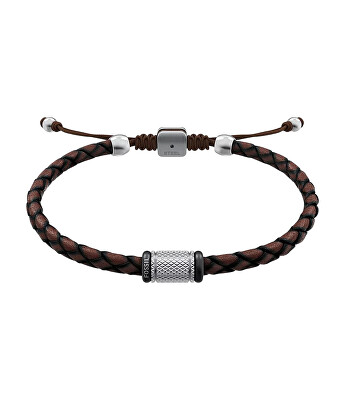 Fossil - Brățară elegantă din piele pentru bărbați Machine JF05009998