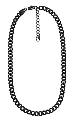 Fossil - Černý ocelový náhrdelník pro muže Ellis JF04613001
