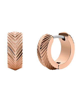 Fossil - Elegantní bronzové kruhové náušnice Harlow JF04662791