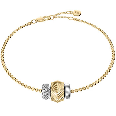 Fossil - Brățară elegantă placată cu aur, cu cristale Harlow JF04995998