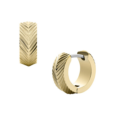 Fossil - Elegantní pozlacené kruhové náušnice Harlow JF04116710
