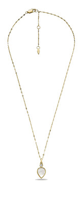 Fossil - Jemný pozlacený náhrdelník s perletí Teardrop JF04248710