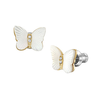 Fossil - Krásné bicolor náušnice pecky Radiant Wings JF04422710