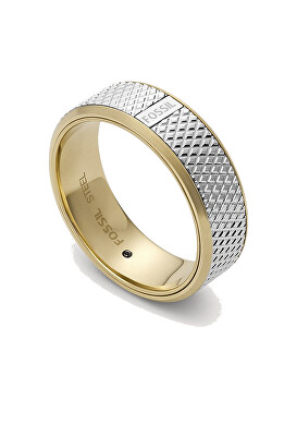Fossil - Moderní bicolor prsten All Stacked Up JF04195998