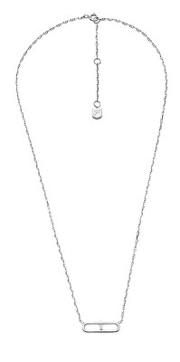 Fossil - Originální stříbrný náhrdelník se zirkony JFS00636040