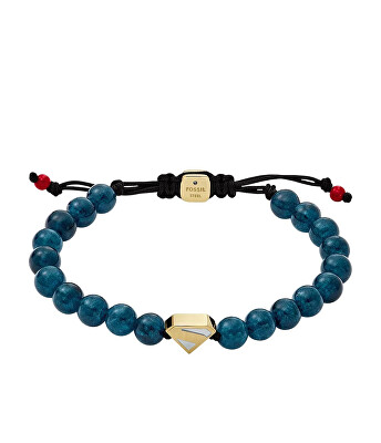 Fossil - Pánský korálkový náramek z křemence Superman JFC04891998