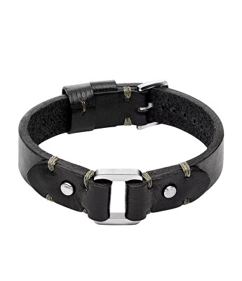 Fossil - Pánský robustní kožený náramek JF04946040