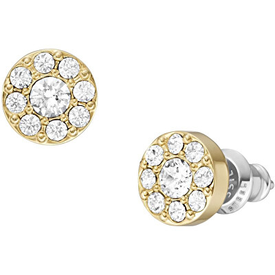Fossil - Pozlacené náušnice pecky s krystaly JF04375710