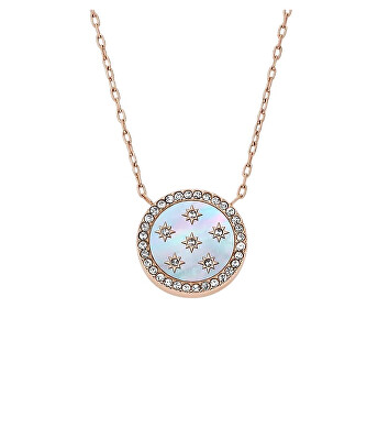 Fossil - Pozlacený náhrdelník s perletí Mother of Pearl JF04936791