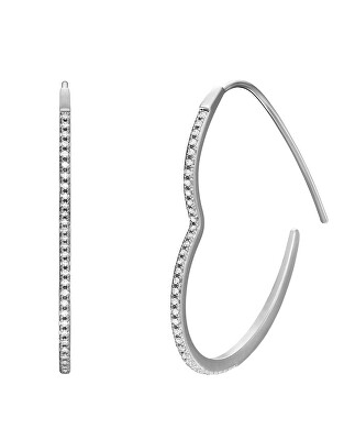 Fossil - Půvabné srdíčkové náušnice s krystaly JA7231040