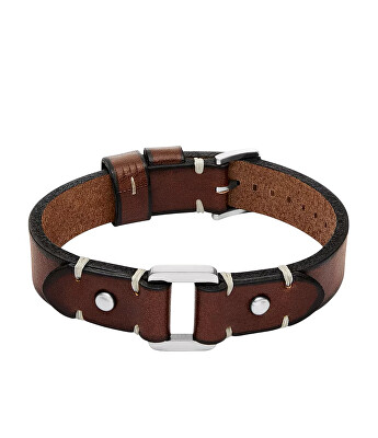 Fossil - Robustný kožený náramok pre mužov JF04942040