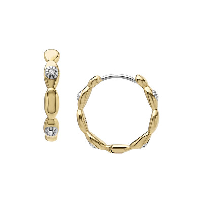 Fossil - Slušivé pozlacené kruhové náušnice Evil Eye JF04795710