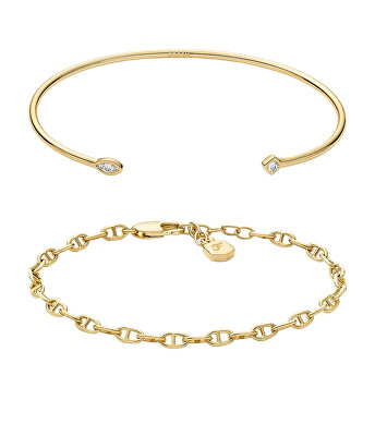 Fossil - Slušivý dámský set pozlacených náramků Heritage JA7292SET