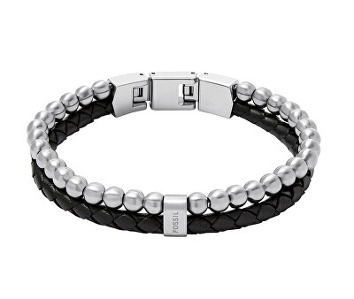 Fossil - Stylový dvojitý náramek pro muže JF04855040
