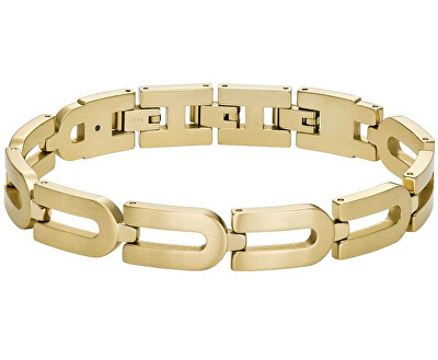 Fossil - Stylový pozlacený náramek z oceli Heritage D-Link JF04691710