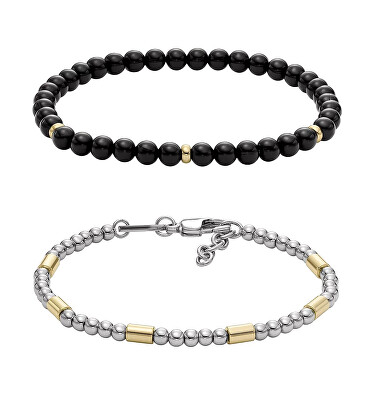 Fossil - Stylový set pánských korálkový náramků JGFTSET1105