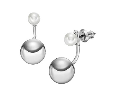 Fossil - Třpytivé stříbrné náušnice Bold Links JOA00927040