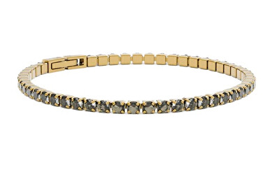 Furiosa - Tenisový náramek s šedými krystaly Swarovski SB-MIDNIGHTTENNIS-G