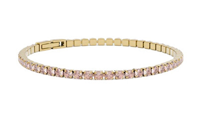 Furiosa - Tenisový náramek s růžovými krystaly Swarovski SB-ROSALINETENNIS-G