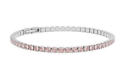Furiosa - Tenisový náramek s růžovými krystaly Swarovski SB-ROSALINETENNIS-S