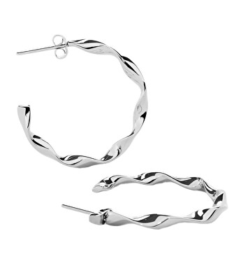 Furiosa - Vlnité ocelové náušnice Waves SE-WAVES-S