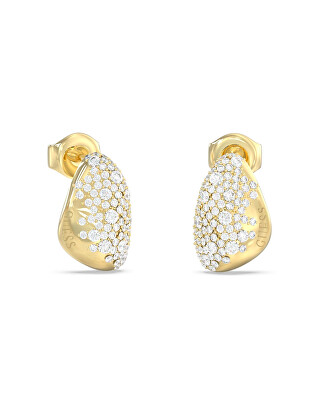 Guess - Designové pozlacené náušnice Moon Drops JUBE06255JWYGT/U