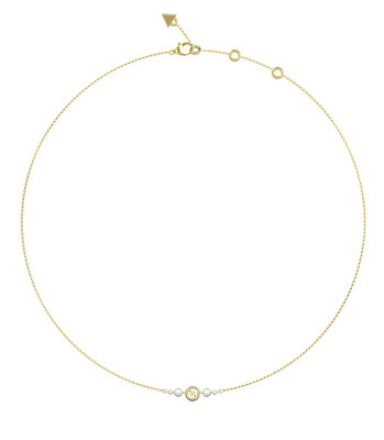 Guess - Elegantní pozlacený náhrdelník Tiny Pearly JUBN05519JWYGT/U