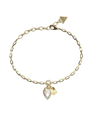 Guess - Romantický pozlacený náramek Crystal Love JUBB06360JWYG