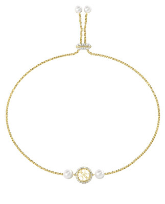 Guess - Elegantní pozlacený náramek Tiny Pearly JUBB05520JWYGT/U