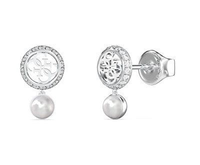 Guess - Fashion ocelové náušnice s perličkou Tiny Pearly JUBE05517JWRHT/U