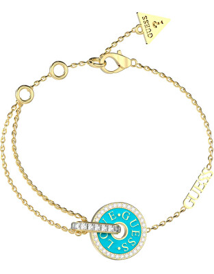 Guess - Fashion pozlacený náramek se zirkony Love Guess JUBB04078JWYGTQ