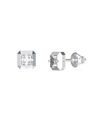 Guess - Oslnivé ocelové náušnice Ace Of Diamonds JUBE06180JWRHT/U
