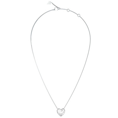 Guess - Hravý ocelový náhrdelník Srdce Iconique JUBN05541JWRHT/U