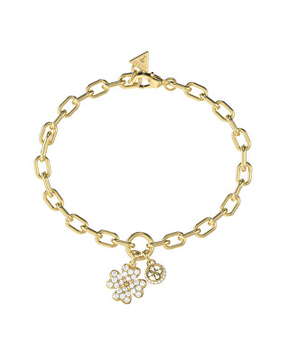 Guess - Hravý pozlacený náramek Love Bites JUBB06044JWRH