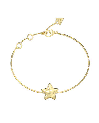 Guess - Hravý pozlacený náramek s hvězdičkou Iconique JUBB05546JWYG