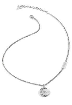 Guess - Jemný ocelový náhrdelník s krystaly Moon Phases JUBN01189JWRHT/U