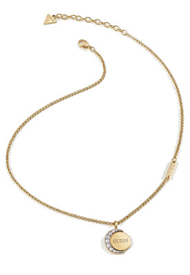 Guess - Jemný pozlacený náhrdelník s krystaly Moon Phases JUBN01189JWYGT/U