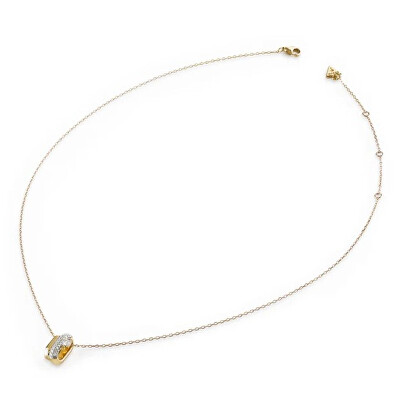 Guess - Jemný pozlacený náhrdelník s krystaly Nuances JSBN04504JWYGT/U