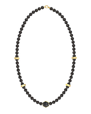 Guess - Korálkový náhrdelník s achátem Lion King JUMN06004JWYGBKT/U