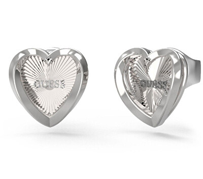 Guess - Krásné ocelové náušnice Srdíčka Mon Amour JUBE04612JWRHT/U
