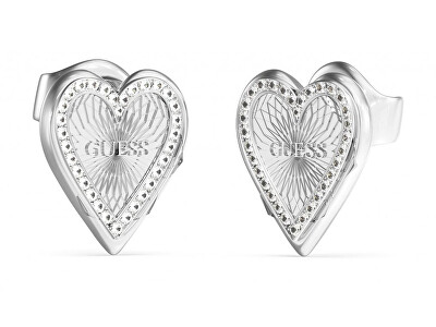Guess - Krásné ocelové náušnice Love Me Tender JUBE03237JWRHT/U