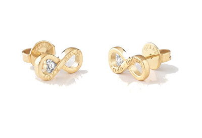 Guess - Krásné pozlacené náušnice Nekonečno Studs Party JUBE02182JWYGT/U