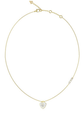 Guess - Krásný pozlacený náhrdelník Guess Amore JUBN05052JWYGWHT/U